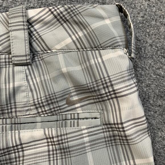 Nike Golf Pants Womens 4 Multi Tour Performance Dri Fit Plaid Mid Rise Pocket - Picture 9 of 11